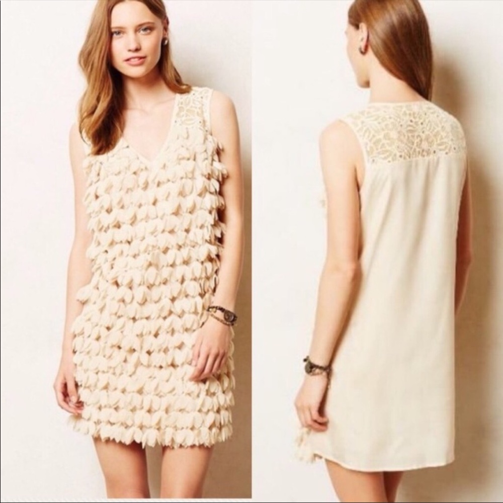 NWT Antropology flower petal dress